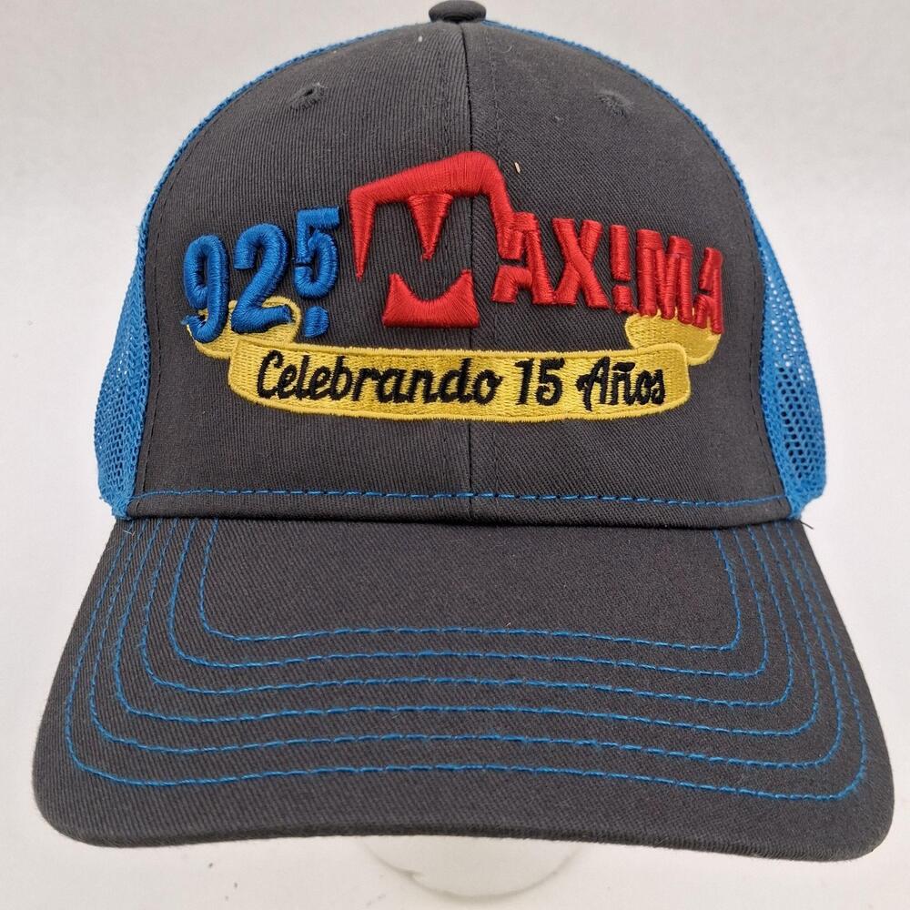 92.5 Maxima Hat Cap Snap Back One Size Blue Trucker Mesh Cap America Mens Radio